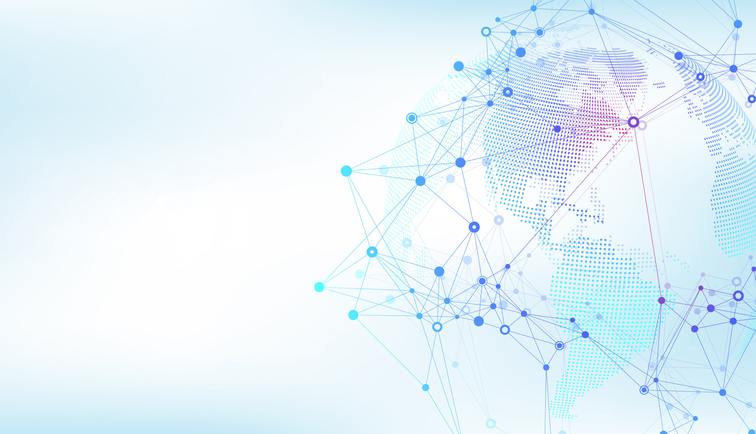 Global network connection concept. Social network communication in the global business. Big data visualization. Internet technology. Vector illustration.
