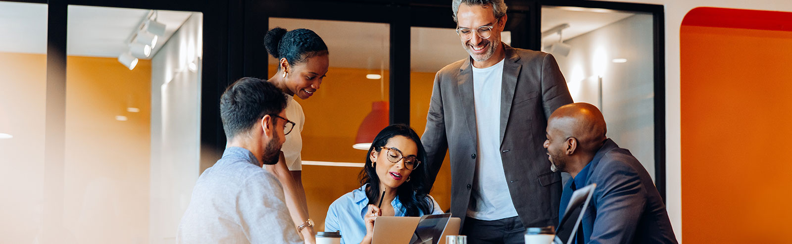 group of diverse professionals talking group of diverse professionals talking