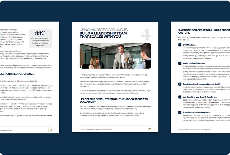 The Pacific Institute's Guide to Leadership Coaching for CEOs 